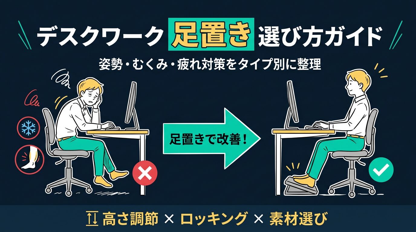 デスクワーク 足置き選び方|姿勢・むくみ・疲れ対策のフットレストガイド