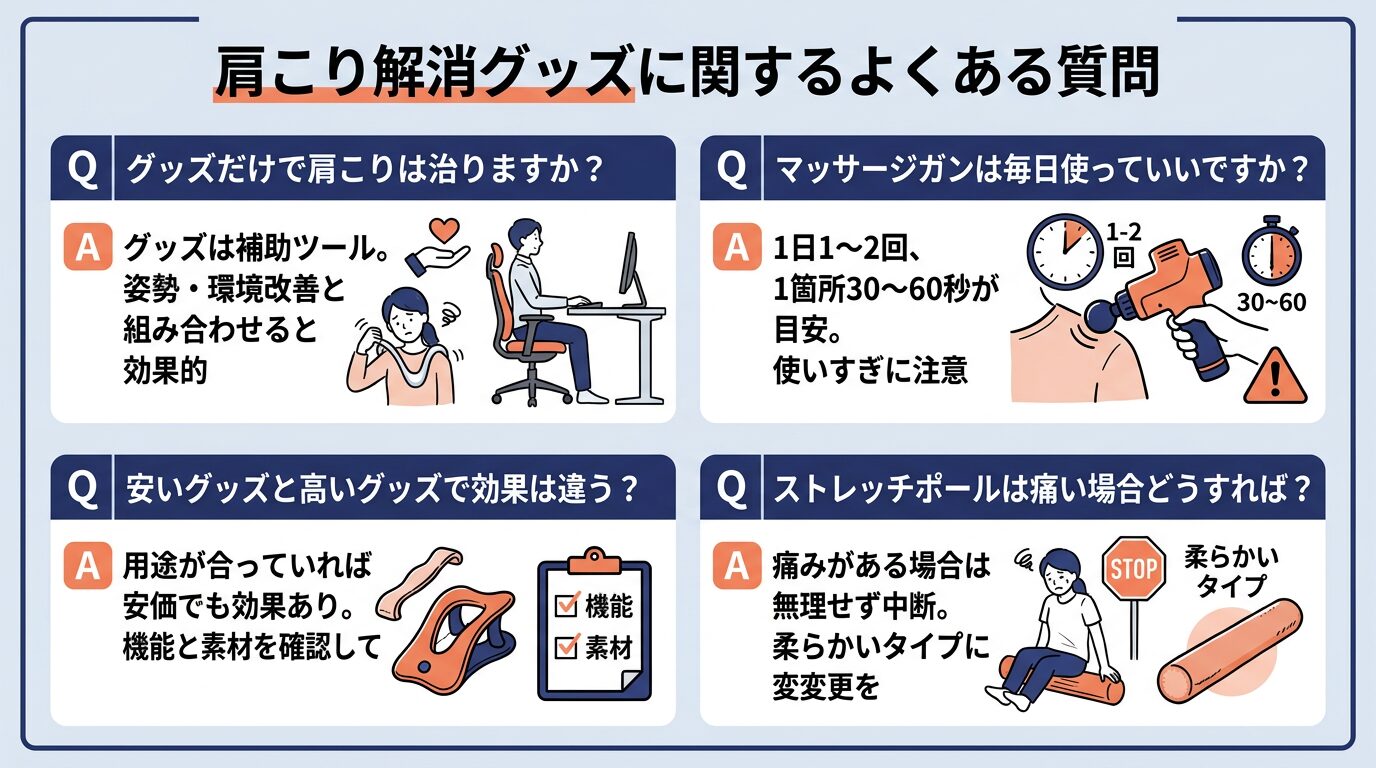 肩こり解消グッズに関するよくある質問