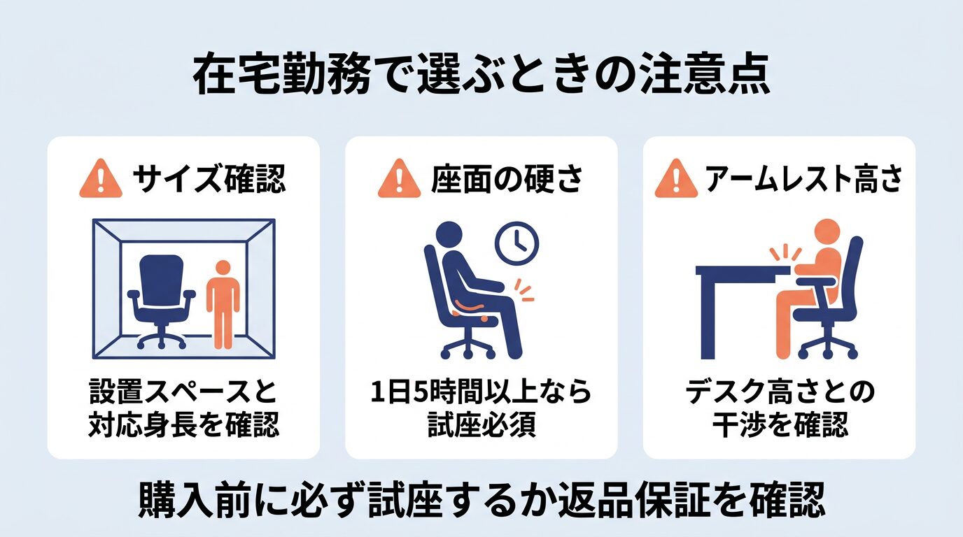 ゲーミングチェアを在宅勤務で選ぶときの注意点｜サイズ・座面・アームレスト確認ポイント