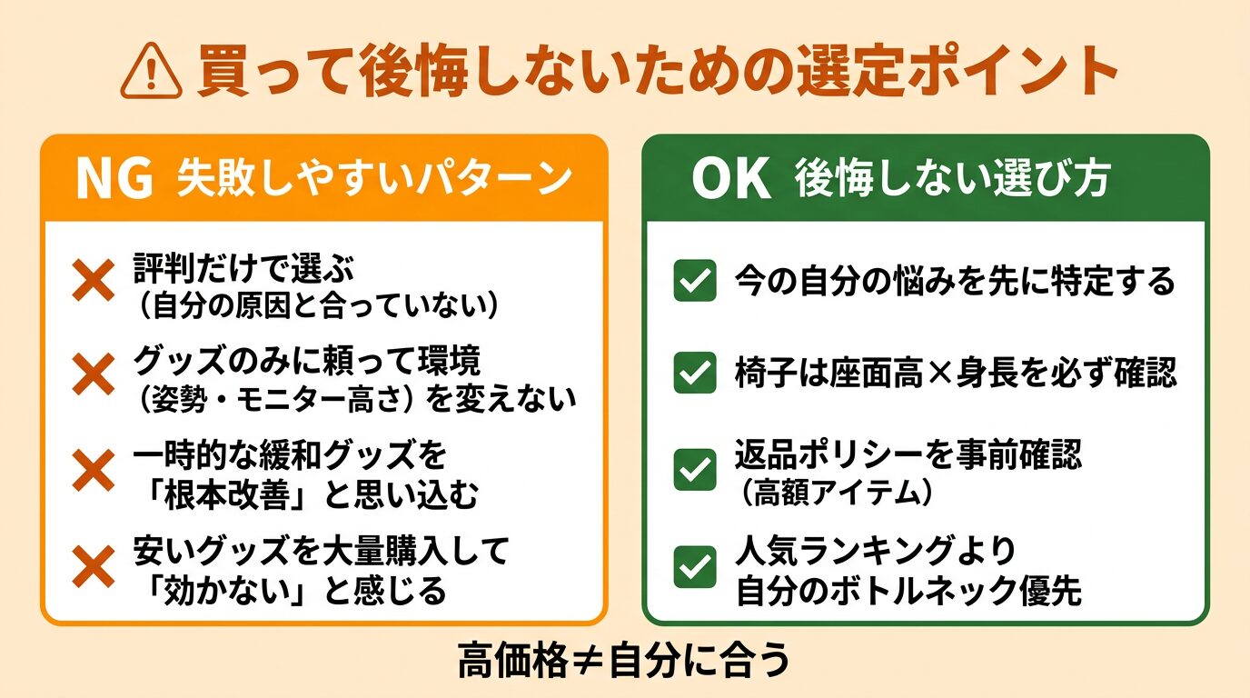 在宅勤務グッズを買って後悔しないための選定ポイント—失敗パターンと正しいアプローチ
