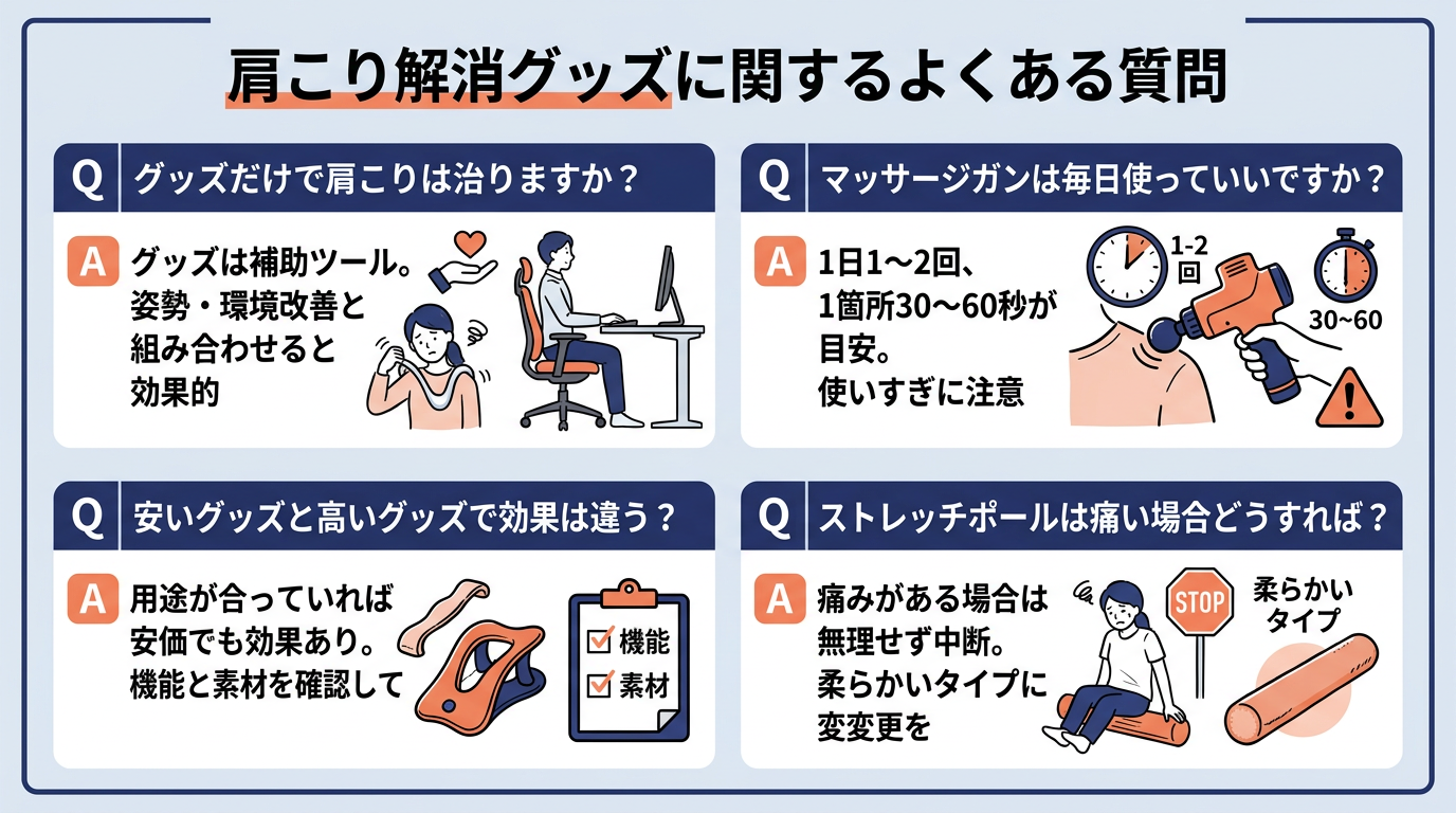 肩こり解消グッズに関するよくある質問