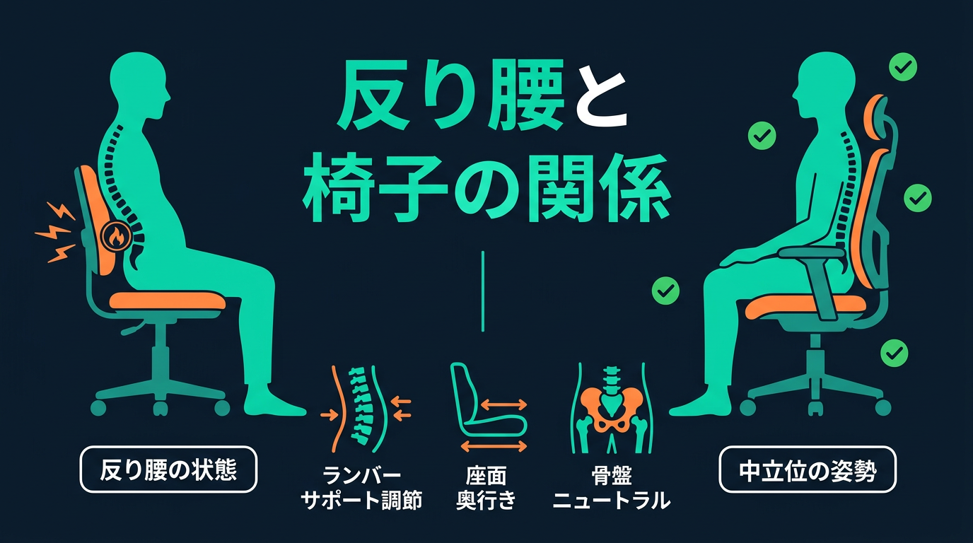 反り腰と椅子の関係、座り方と椅子選びで腰の負担を減らすポイント